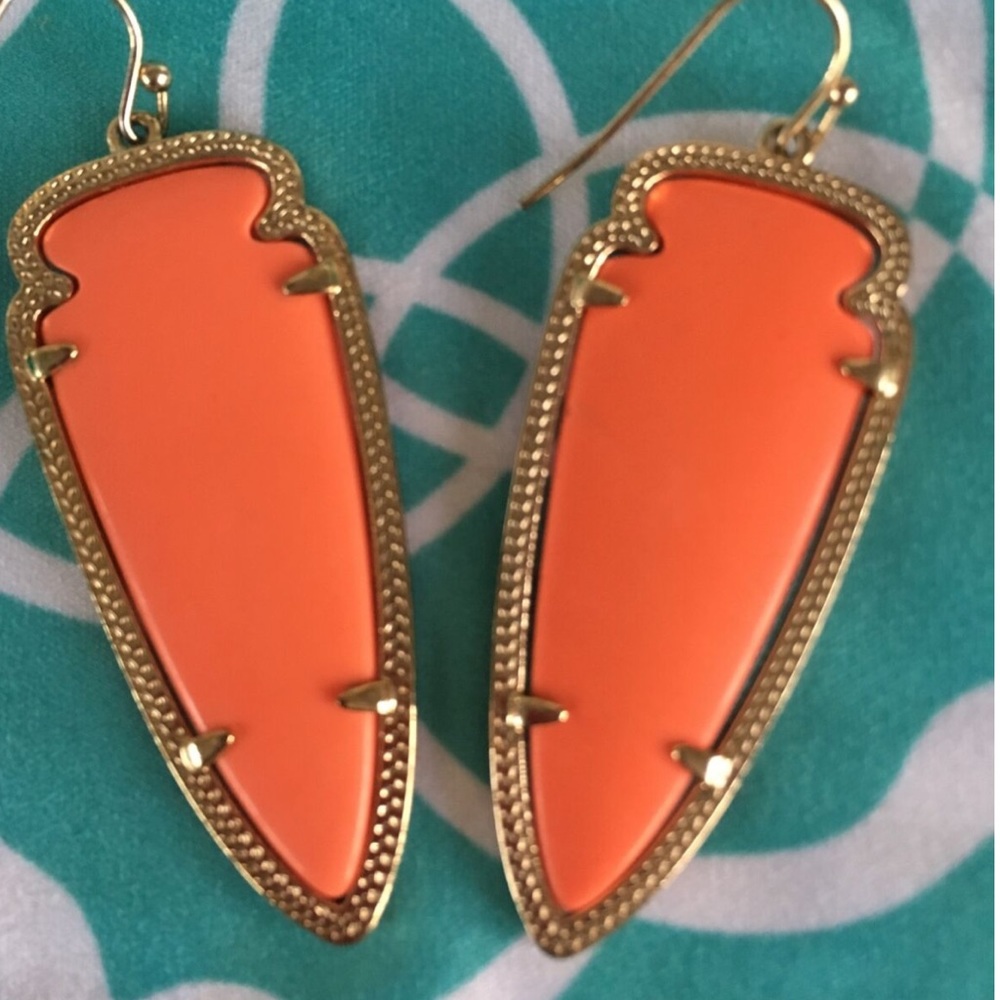 Kendra Scott Skylar earrings in coral